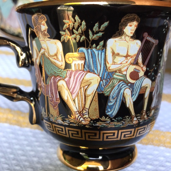 Fakiolas Expresso/Tea Mythology GreekTea set (hand made in Greece) - Picture 8 of 16